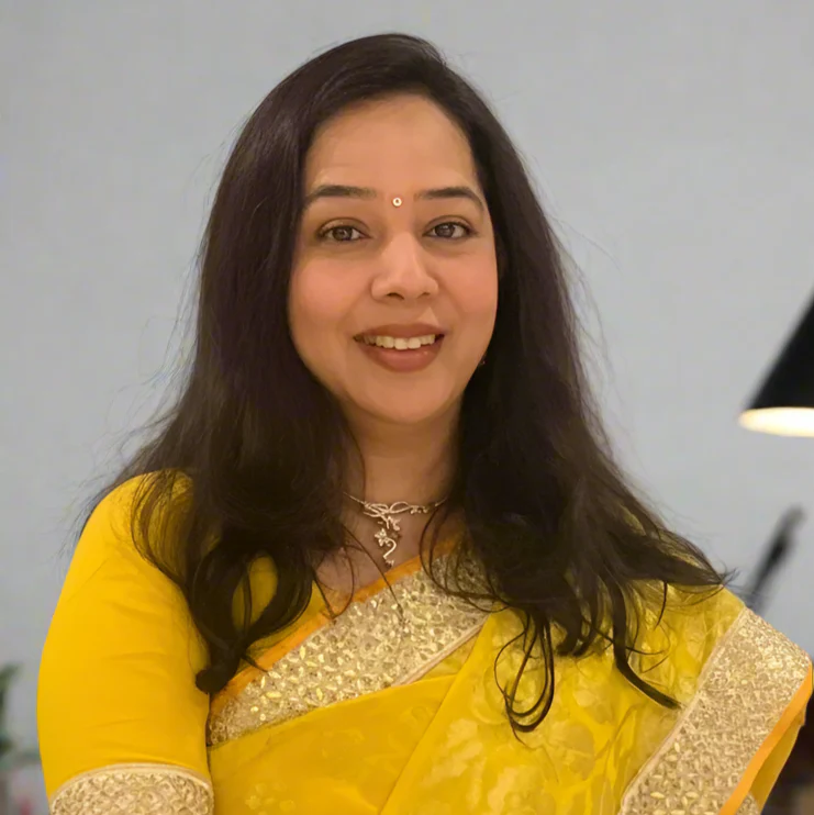 Vandana, founder of Naira Flore, in her Nashik studio
